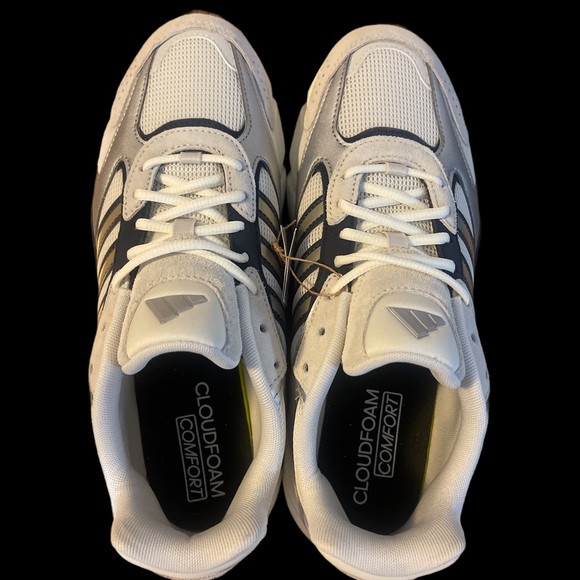 Adidas CHAOS Men’s size 10.5D Gray and Black Retro 90’s Y2K Sneakers Suede/Mesh - Picture 5 of 9